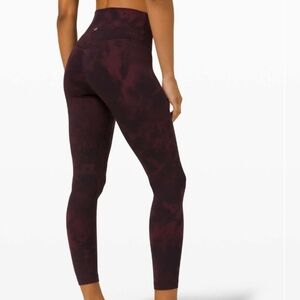 Lululemon Align Pant 25" Diamond Dye Cassis Black Size 12
